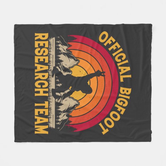 Bigfoot Original Research Team Fleecedecke (Vorderseite (Horizontal))