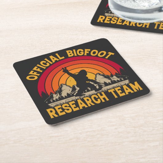 Bigfoot Original Research Team Rechteckiger Pappuntersetzer (angewinkelt)