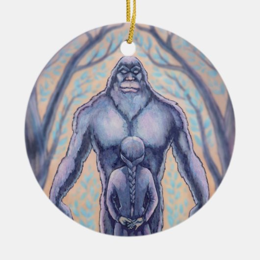 Bigfoot Ornament Personalisiert Sasquatch Geschenk (Vorne)
