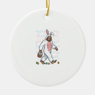 Bigfoot-Osterhasen-Kostüm Lustiges Sasquatch Männe Keramik Ornament