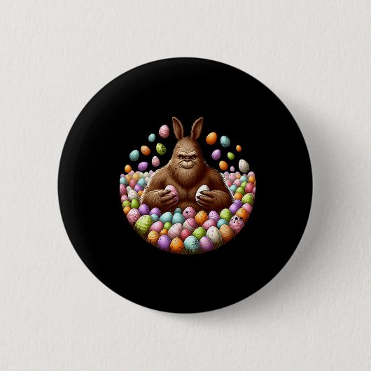 Bigfoot Ostern Button (Vorderseite)