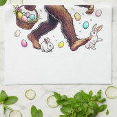 Bigfoot Ostertag Lustiger Sasquatch Geschirrtuch (Gefaltet)