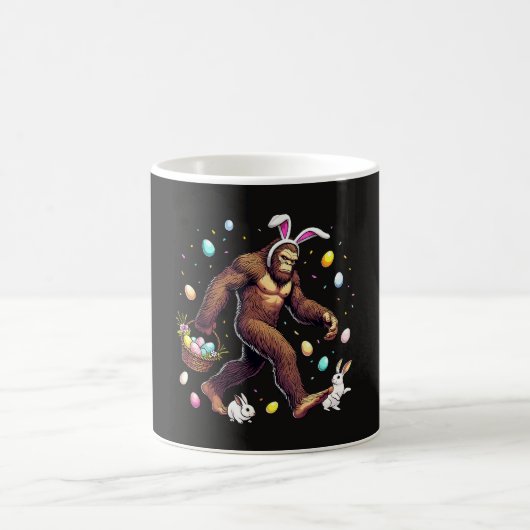 Bigfoot Ostertag Lustiger Sasquatch Kaffeetasse (Mittel)