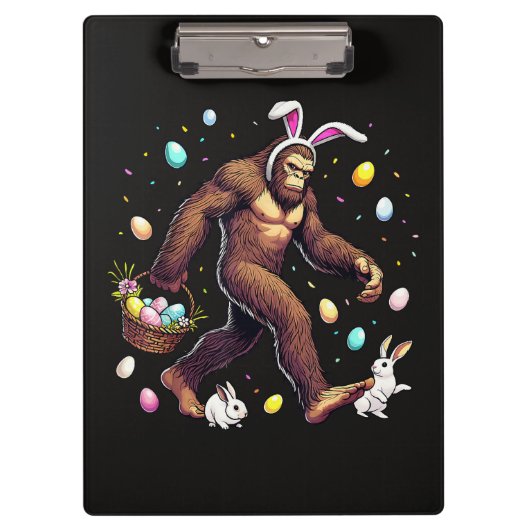 Bigfoot Ostertag Lustiger Sasquatch Klemmbrett (Vorderseite)