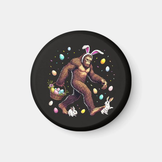 Bigfoot Ostertag Lustiger Sasquatch Magnet (Vorne)