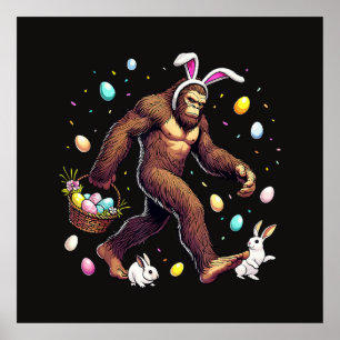 Bigfoot Ostertag Lustiger Sasquatch Poster
