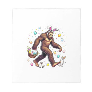 Bigfoot Ostertag Lustiger Sasquatch Süßer Hase Ost Notizblock