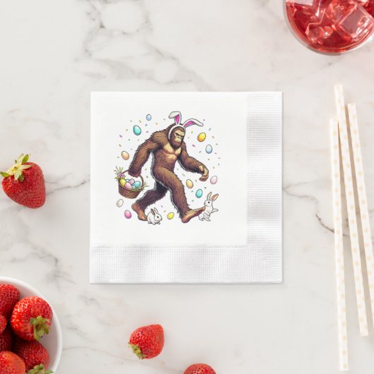 Bigfoot Ostertag Lustiges Sasquatch Serviette (Beispiel)