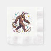 Bigfoot Ostertag Lustiges Sasquatch Serviette (Vorderseite)