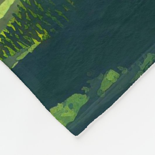 Bigfoot Out für einen Waldspaziergang Sasquatch Fleecedecke (Ecke)