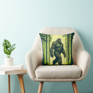 Bigfoot Out für einen Waldspaziergang Sasquatch Kissen