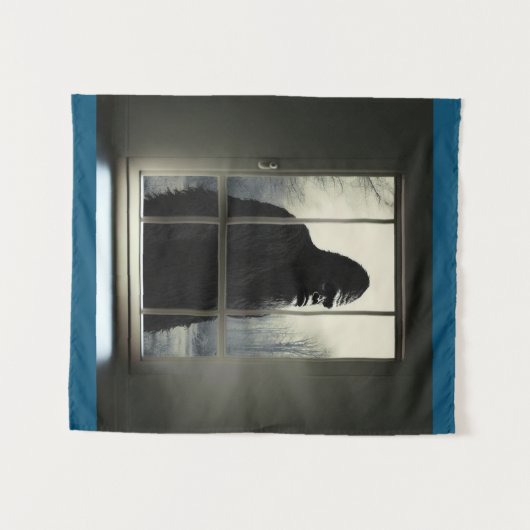 Bigfoot Outside My Window! Wandteppich (Vorderseite (Horizontal))