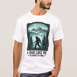 Bigfoot Papa Vintage Gravur Lustiges Vater Shirt D