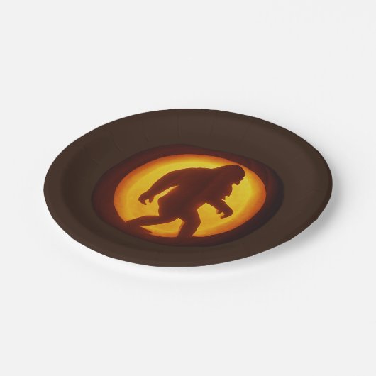 Bigfoot Party Plate - Sasquatch Pappteller (Schrägansicht)