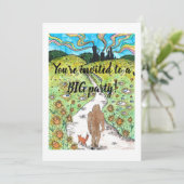 Bigfoot-Partykarte Einladung (Stehend Vorderseite)