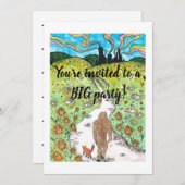 Bigfoot-Partykarte Einladung (Vorne/Hinten)
