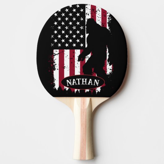 Bigfoot, Patriotic, Tischtennis Schläger (Vorderseite)