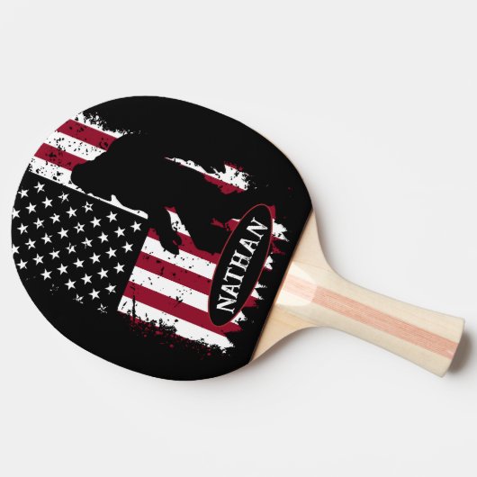 Bigfoot, Patriotic, Tischtennis Schläger (Seitenansicht)