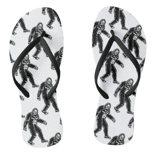 Bigfoot Pattern Schwarz-weiß Sasquatsche Monster Badesandalen (Fußbett)