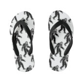 Bigfoot Pattern Schwarz-weiß Sasquatsche Monster Kinderbadesandalen (Fußbett)