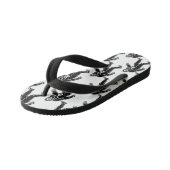 Bigfoot Pattern Schwarz-weiß Sasquatsche Monster Kinderbadesandalen (Schrägansicht)