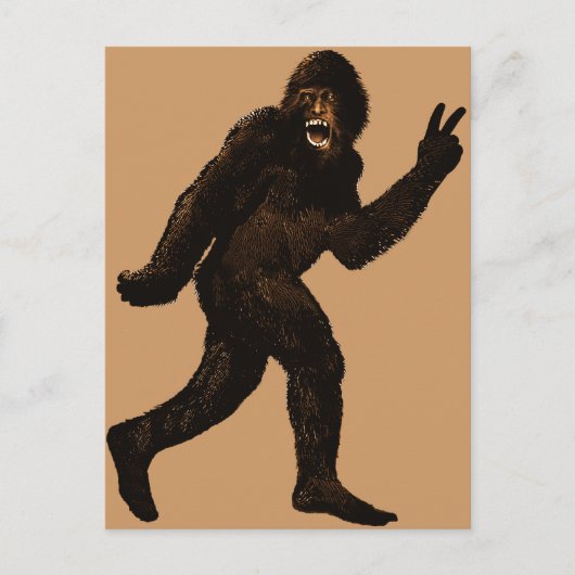 Bigfoot Peace Postkarte (Vorderseite)