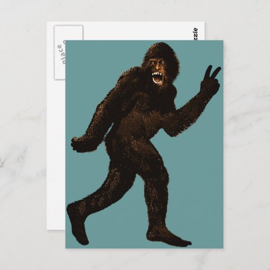 Bigfoot Peace Postkarte (Vorne/Hinten)