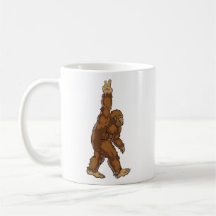 Bigfoot Peace Sign Kaffeetasse