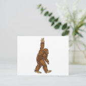 Bigfoot Peace Sign Postkarte (Stehend Vorderseite)