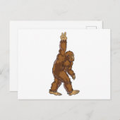 Bigfoot Peace Sign Postkarte (Vorne/Hinten)