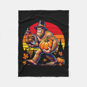 Bigfoot Pilger Truthahn Kürbis Thanksgiving Day Bo Fleecedecke
