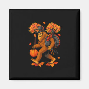 Bigfoot Pilger Truthahn Kürbis Thanksgiving Day Bo Magnet