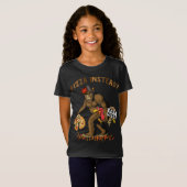 Bigfoot Pilgrim Turkey Pumpkin Eat Pizza Thanksgiv T-Shirt (Vorne ganz)