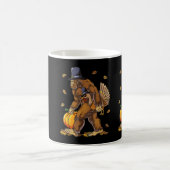 Bigfoot Pilgrim Turkey Pumpkin Erntedank Day Bo Kaffeetasse (Mittel)