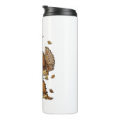 Bigfoot Pilgrim Turkey Pumpkin Erntedank Day Bo Thermosbecher (Nach rechts gedreht)