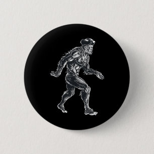 Bigfoot Pirate - Sasquatch Big Foot - Spooky for H Button