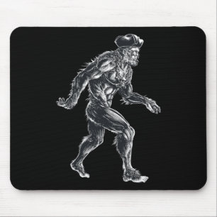 Bigfoot Pirate - Sasquatch Big Foot - Spooky for H Mousepad