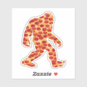 Bigfoot Pizza Sticker (Blatt)