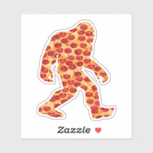 Bigfoot Pizza Sticker