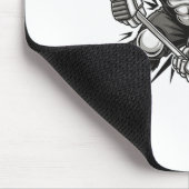 Bigfoot Player Playing Hockey Funny Sasquatch Ice  Mousepad (Ecke)