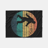 Bigfoot Playing Badminton Shuttle Funny Badminton Fleecedecke (Vorderseite (Horizontal))