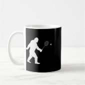 Bigfoot Playing Badminton Shuttle Funny Badminton Kaffeetasse (Links)