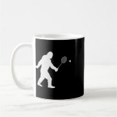 Bigfoot Playing Badminton Shuttle Funny Badminton Kaffeetasse (Links)