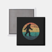 Bigfoot Playing Badminton Shuttle Funny Badminton Magnet (Vorderseite/Rückseite)