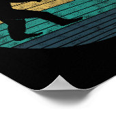 Bigfoot Playing Badminton Shuttle Funny Badminton Poster (Ecke)