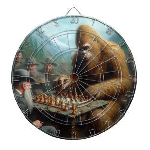 Bigfoot Playing Dartscheibe