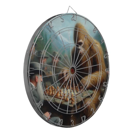 Bigfoot Playing Dartscheibe (Vorderseite Links)