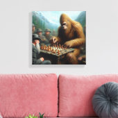 Bigfoot Playing Leinwanddruck (Insitu (Wohnzimmer))