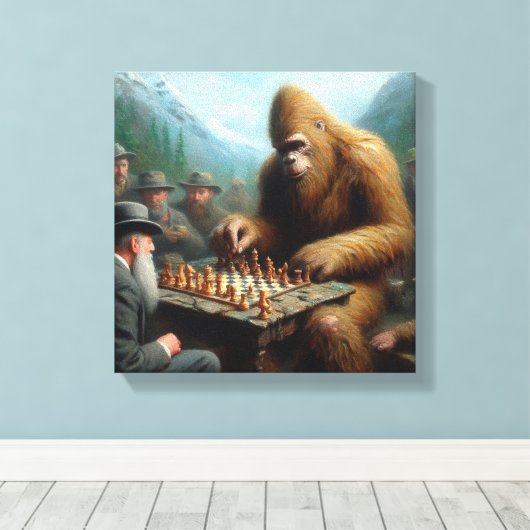 Bigfoot Playing Leinwanddruck (Insitu (Holzboden))