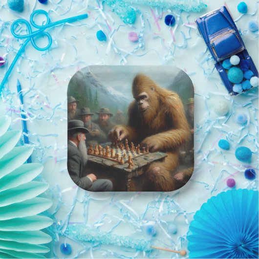 Bigfoot Playing Pappteller (Party)